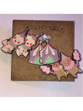 Attic Salt Circus Bear Enamel Boho Earrings
